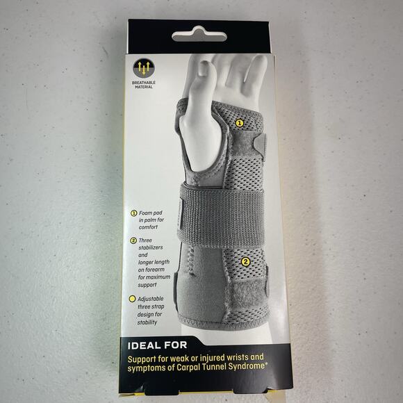 Futuro 3M Left Wrist Deluxe Stabilizer Firm Support Adjustable 5.5-9” Breathable - Picture 5 of 6